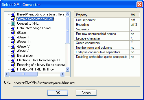 convert csv to xml online