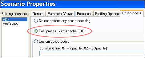 Transform XSL:FO stylesheets to PDF or PostScript using Apache FOP