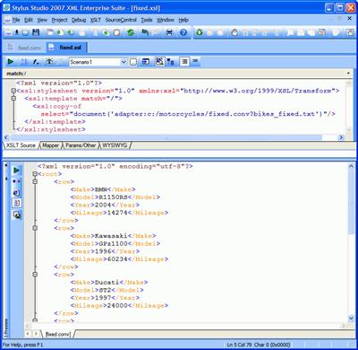 Using the adapter in XSLT (Click to enlarge)