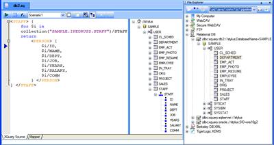 XQuery against IBM DB2 (Click to enlarge)