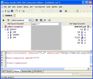 EDI to EDI Mapping — File|Open|XSLT: Mapper (after) (Click to enlarge)